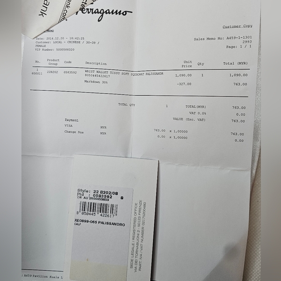 Salvatore Ferragamo Wristlet EUC! - Picture 5 of 15